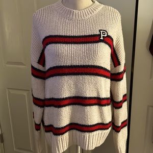 PINK Red/Blue/White Knit Sweater